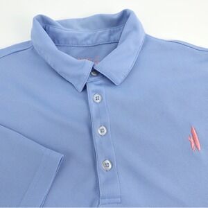 Jonnie O Performance Polo Shirt Men's‎ Medium Blue Short Sleeve Golf - Flaws
